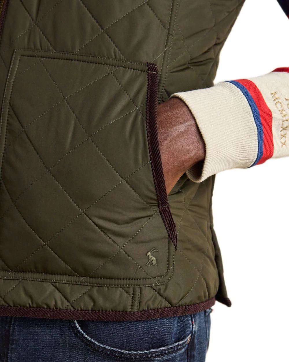 Joules Mens Maynard Diamond Quilted Gilet - Image 7