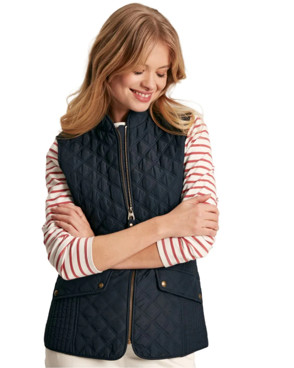 Joules Minx Showerproof Diamond Quilted Gilet - Image 5