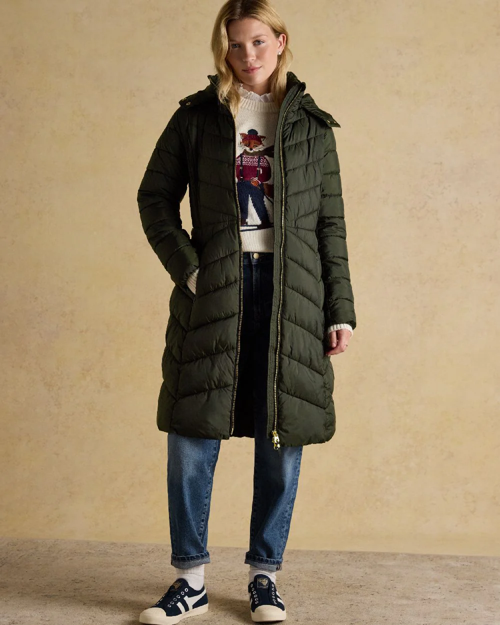 Joules Pembury Showerproof Longline Padded Coat - Image 3