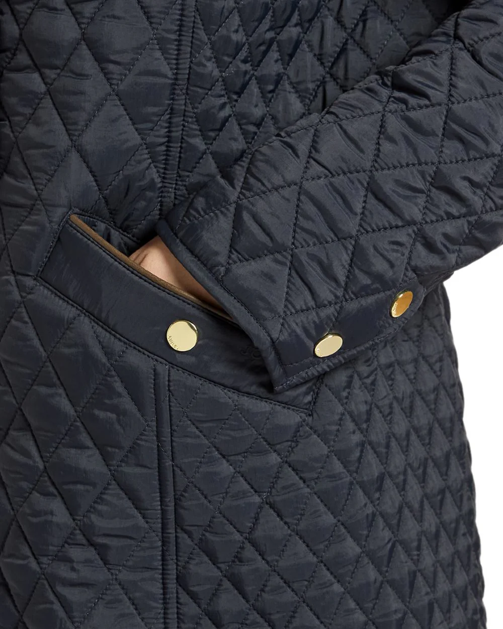 Joules Rosewell Showerproof Longline Diamond Quilted Coat - Image 13