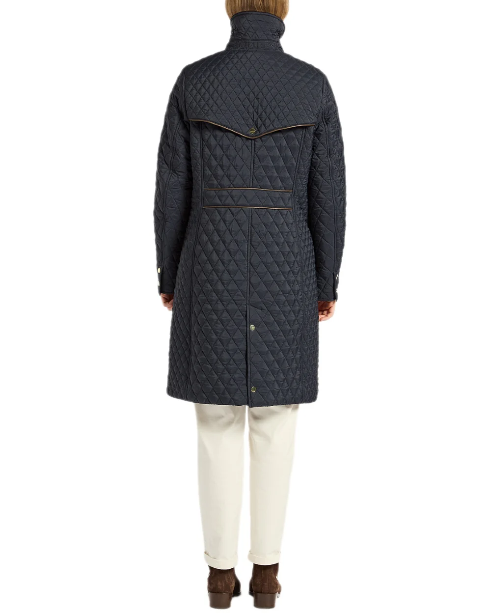 Joules Rosewell Showerproof Longline Diamond Quilted Coat - Image 14