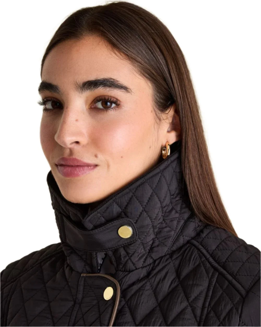 Joules Rosewell Showerproof Longline Diamond Quilted Coat - Image 6