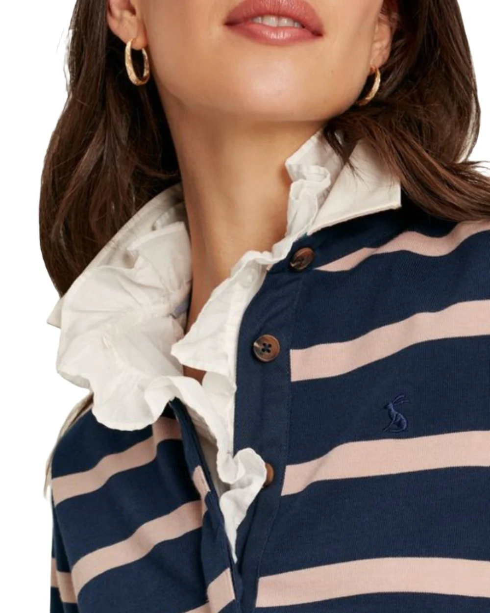 Joules Sammie Striped Heavyweight Cotton Rugby Shirt - Image 10