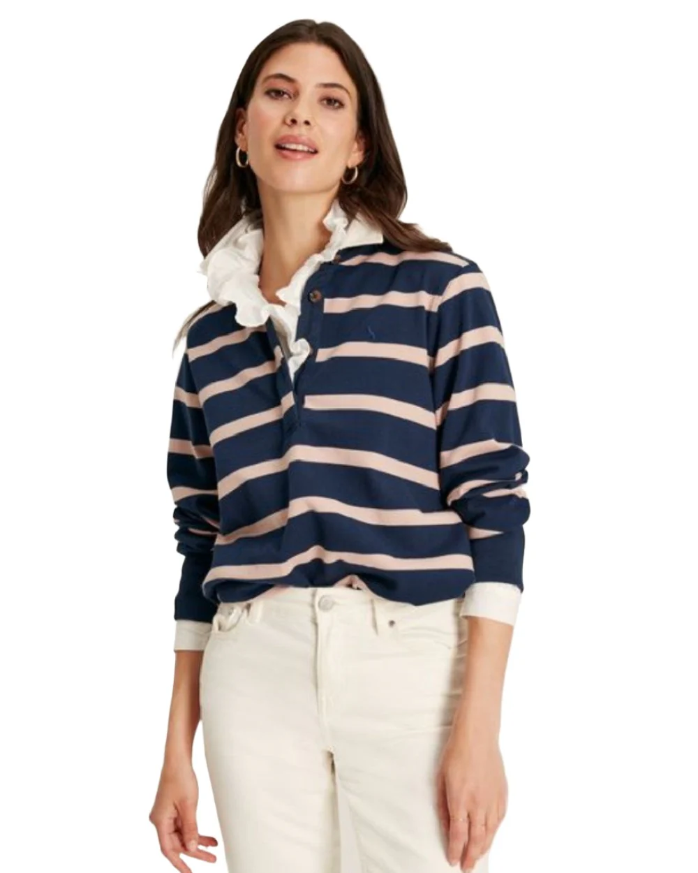 Joules Sammie Striped Heavyweight Cotton Rugby Shirt - Image 2