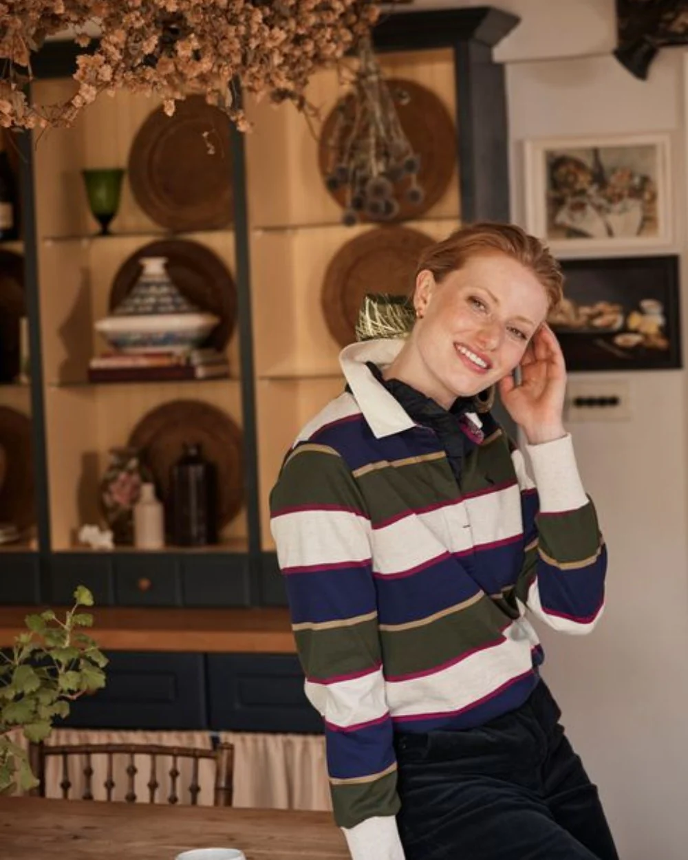 Joules Sammie Striped Heavyweight Cotton Rugby Shirt - Image 4