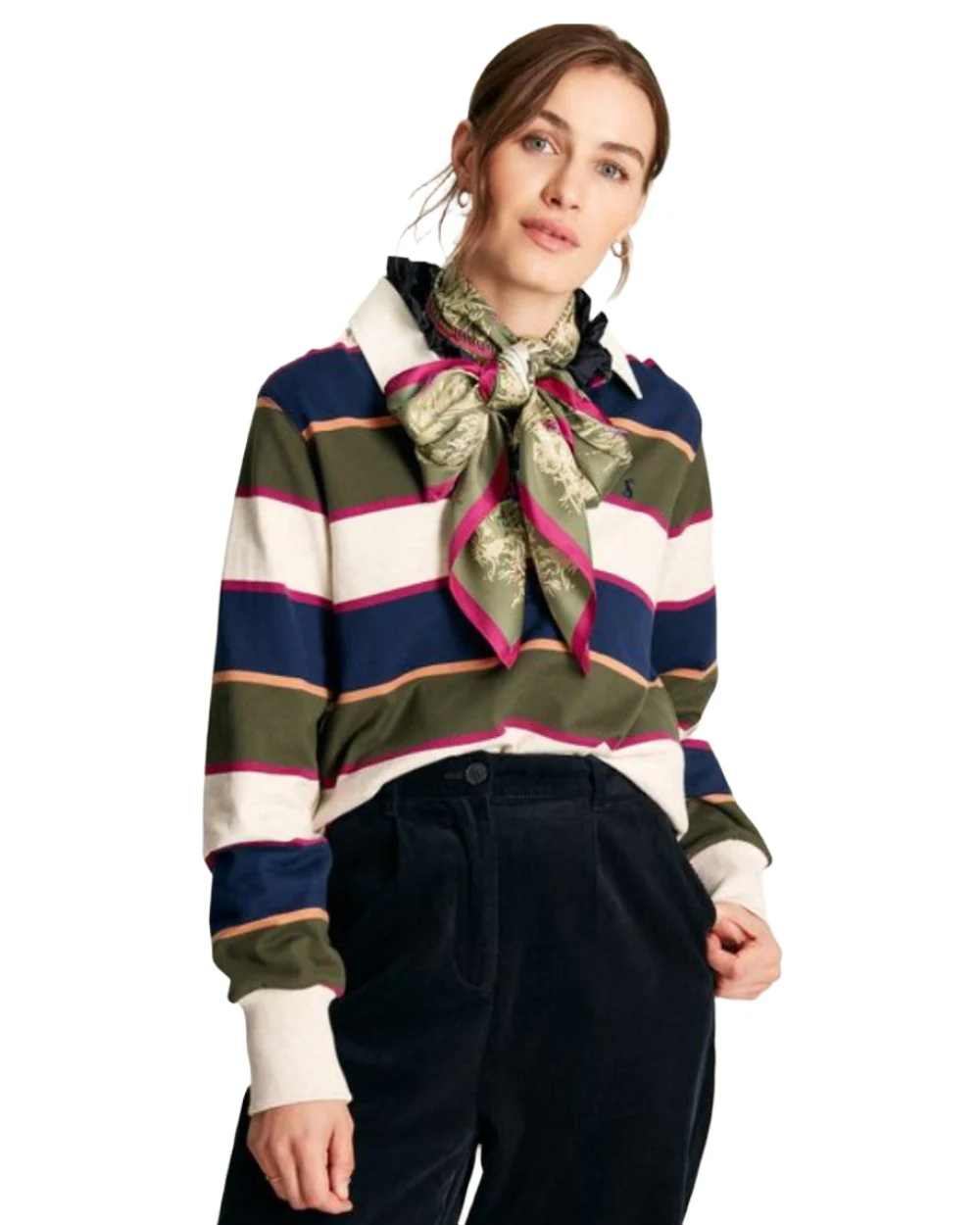 Joules Sammie Striped Heavyweight Cotton Rugby Shirt - Image 5