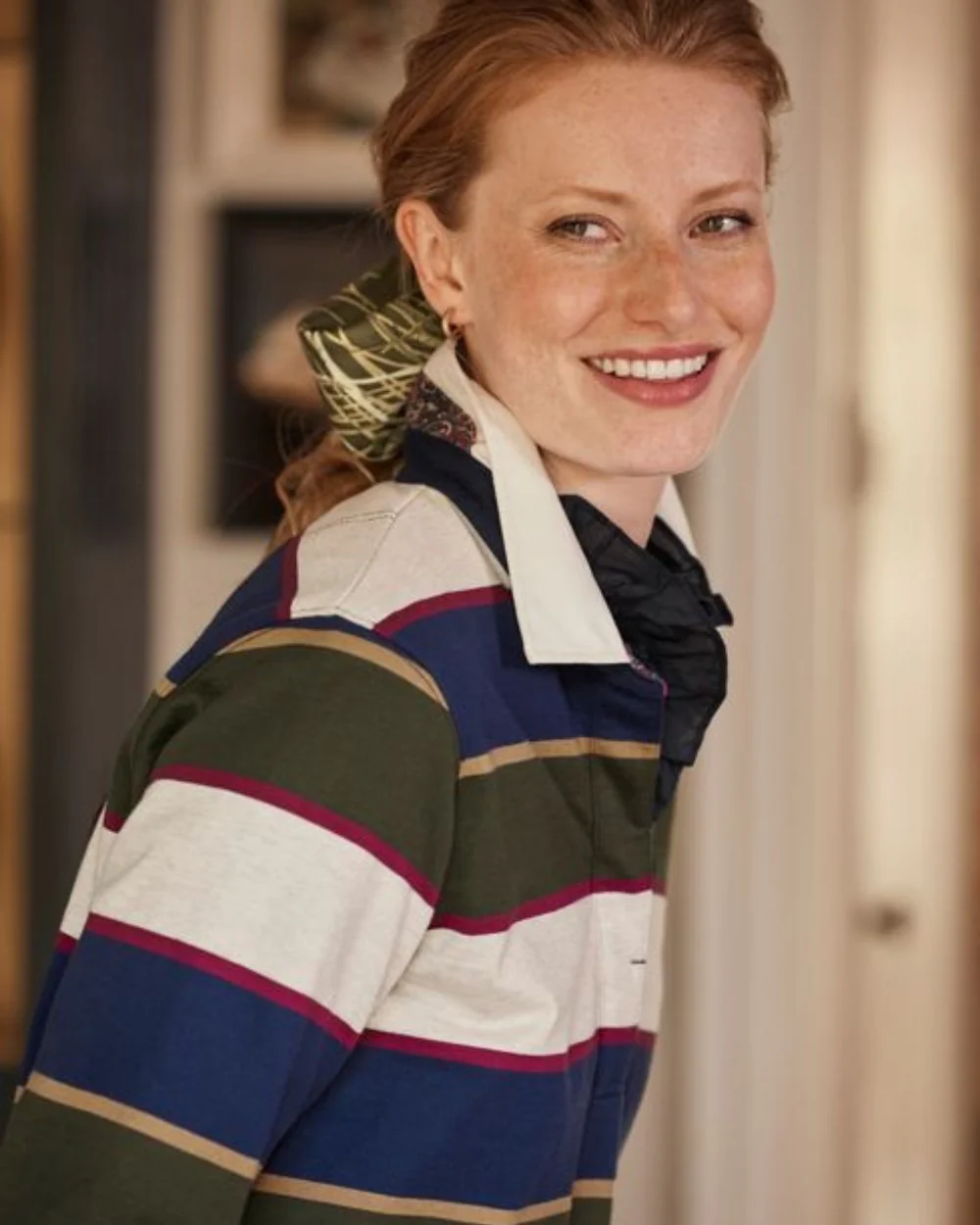 Joules Sammie Striped Heavyweight Cotton Rugby Shirt - Image 6