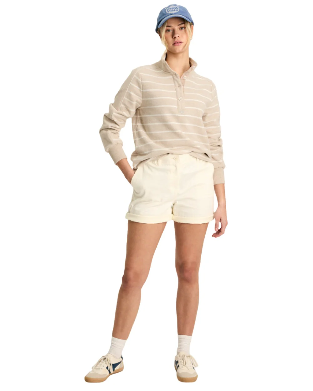 Joules Southwold Button Down Striped Sweatshirt - Image 10