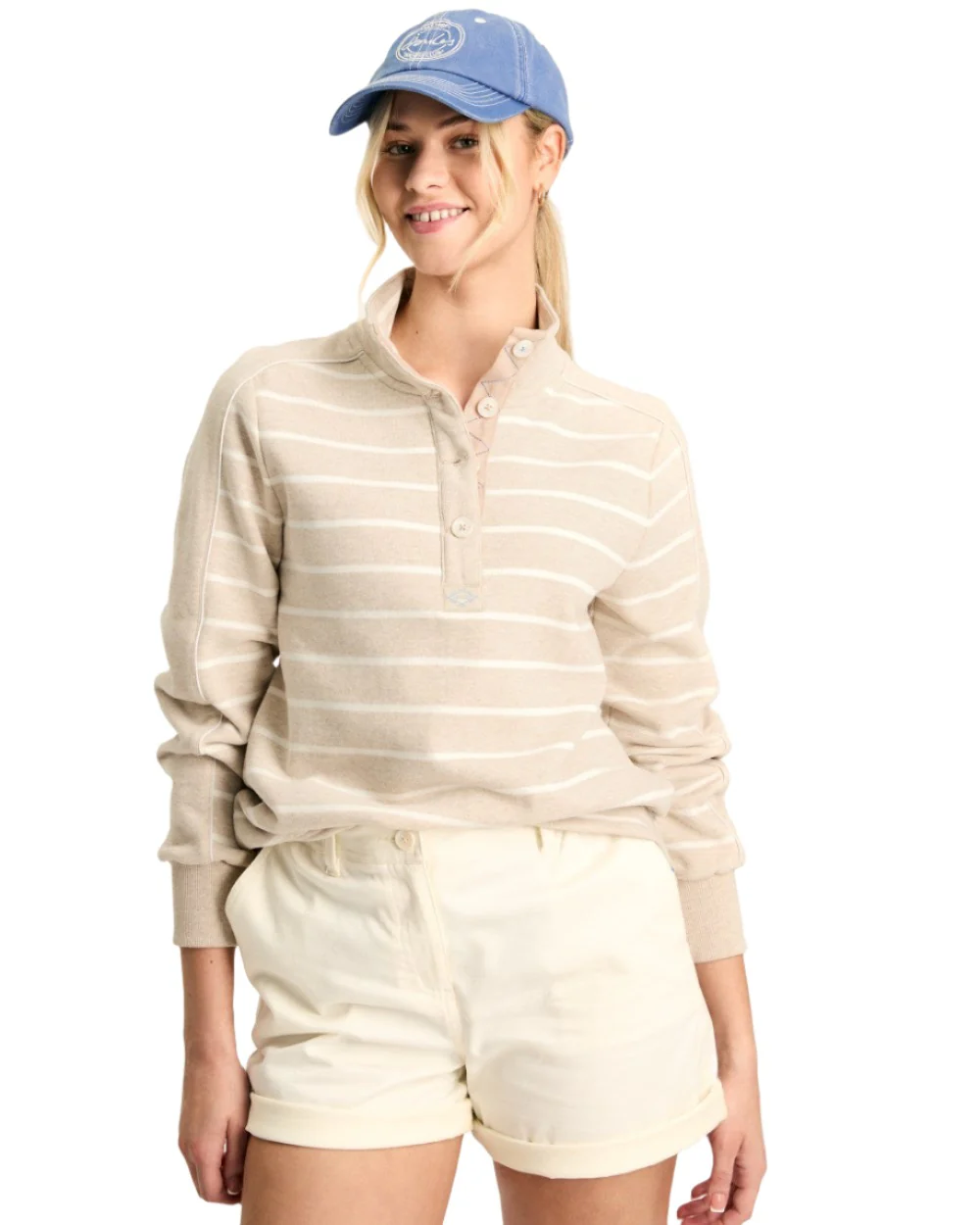 Joules Southwold Button Down Striped Sweatshirt - Image 11
