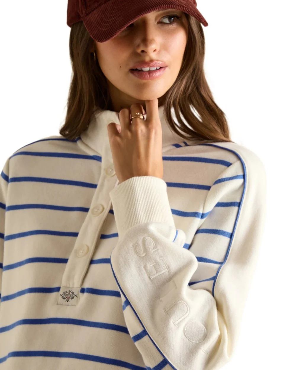 Joules Southwold Button Down Striped Sweatshirt - Image 18