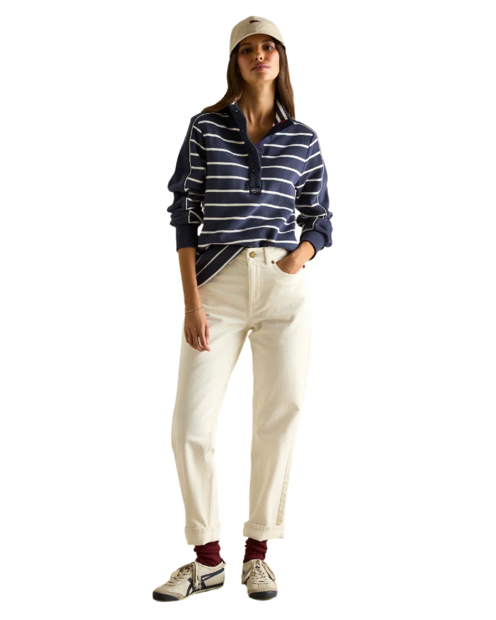 Joules Southwold Button Down Striped Sweatshirt - Image 27