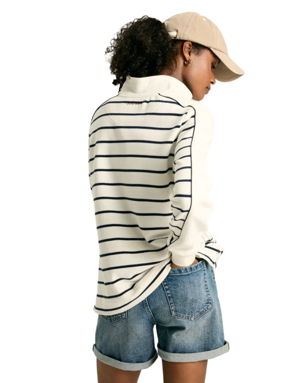 Joules Southwold Button Down Striped Sweatshirt - Image 4