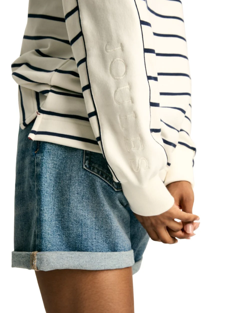 Joules Southwold Button Down Striped Sweatshirt - Image 8
