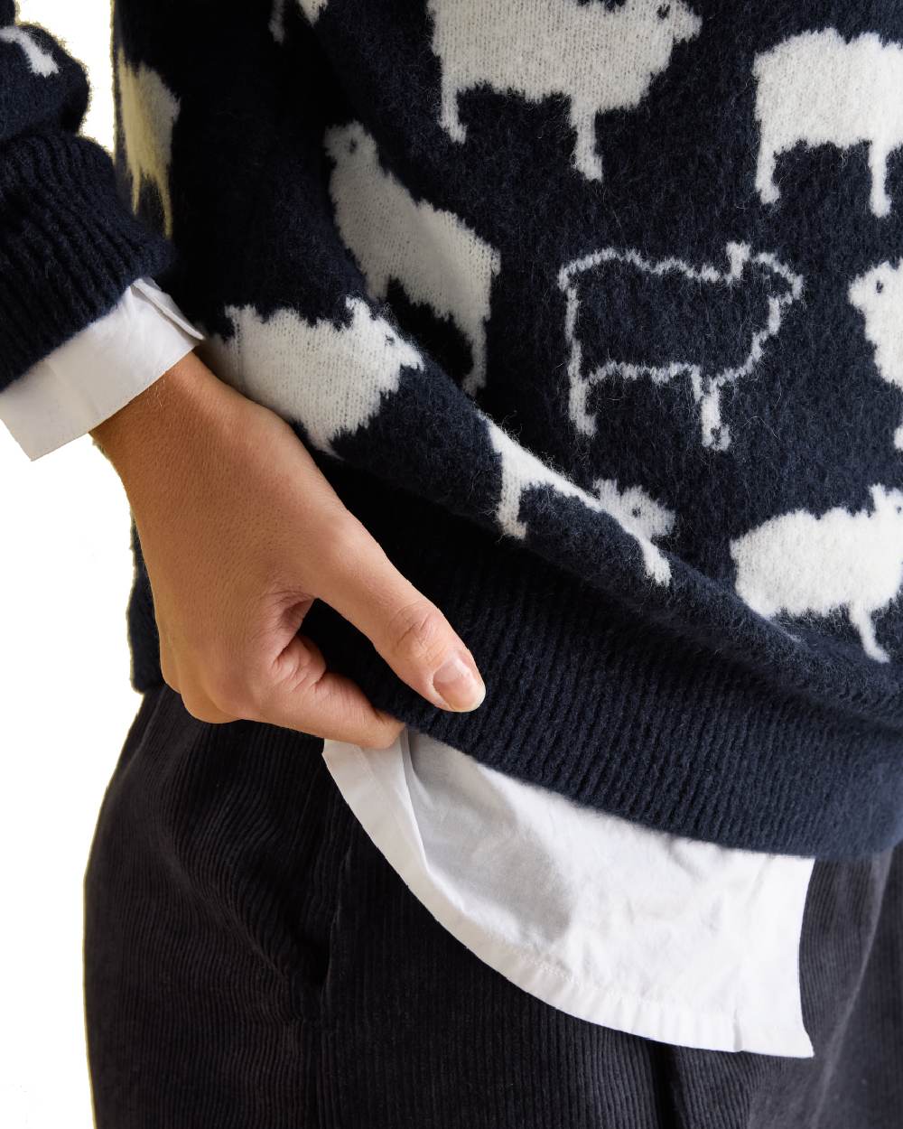 Joules What The Flock Intarsia Sheep Jumper - Image 6