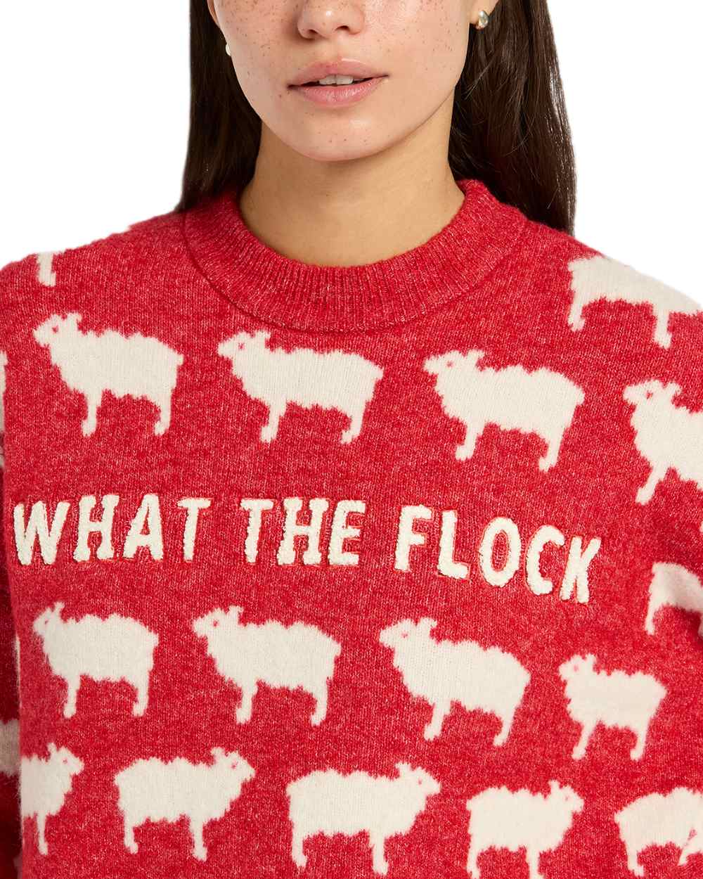 Joules What The Flock Intarsia Sheep Jumper - Image 9
