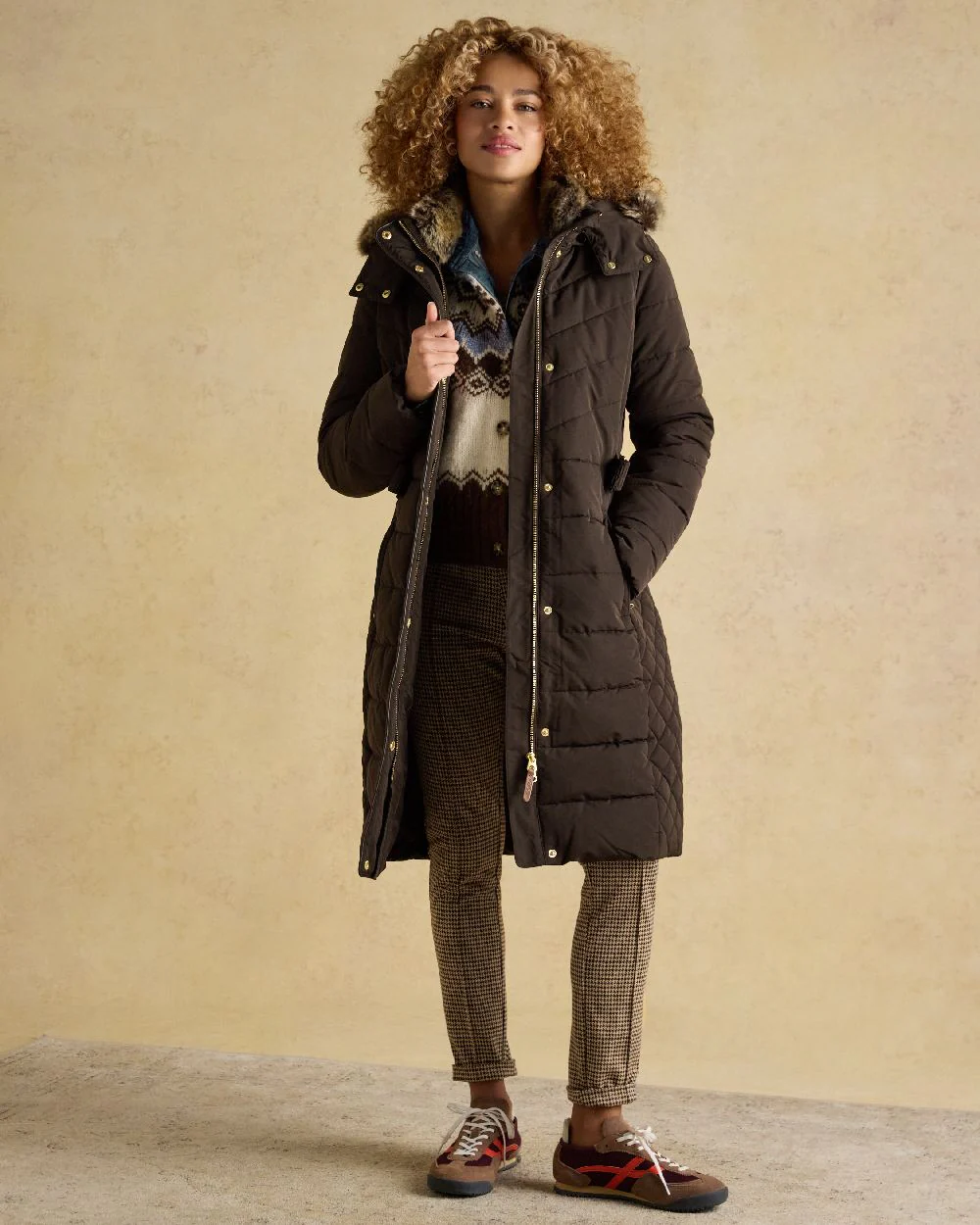 Joules Womens Aspen Showerproof Longline Padded Coat - Image 10