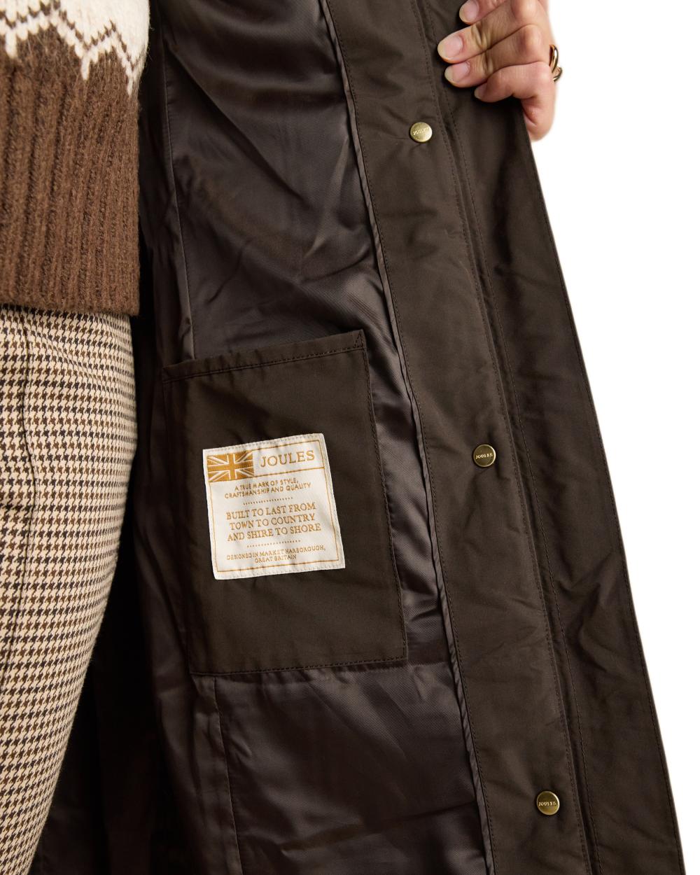 Joules Womens Aspen Showerproof Longline Padded Coat - Image 14