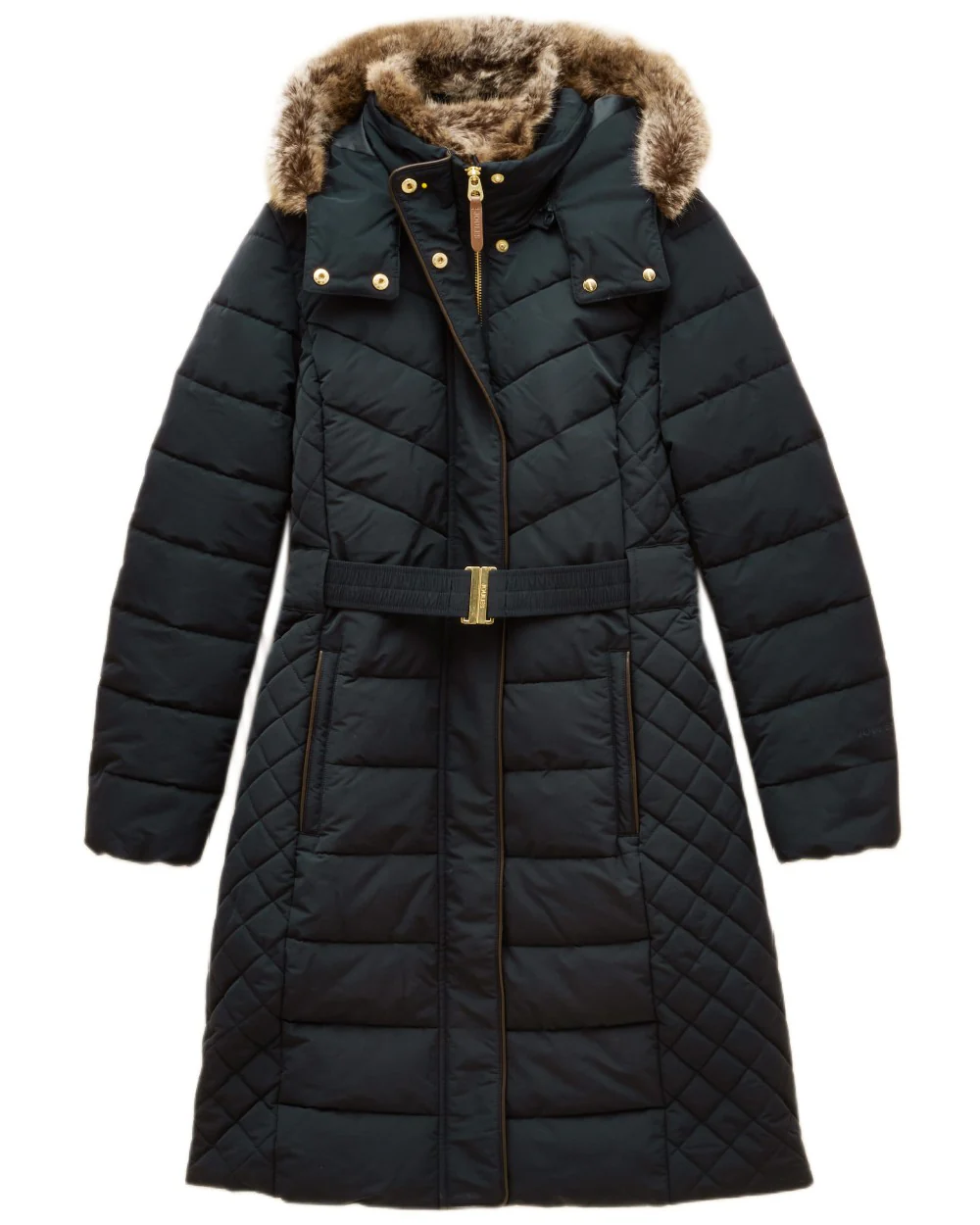 Joules Womens Aspen Showerproof Longline Padded Coat - Image 15