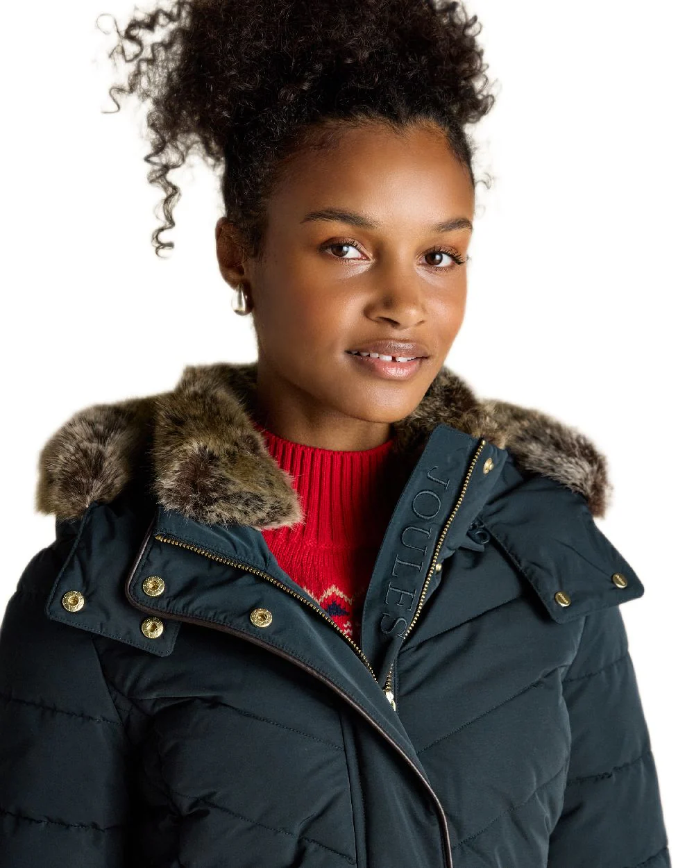 Joules Womens Aspen Showerproof Longline Padded Coat - Image 18