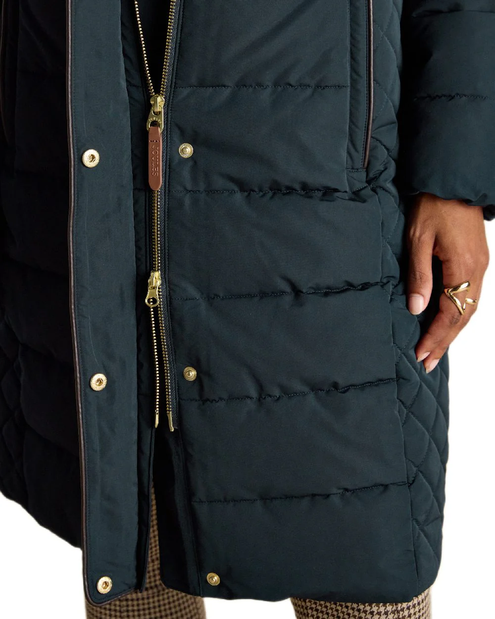 Joules Womens Aspen Showerproof Longline Padded Coat - Image 20