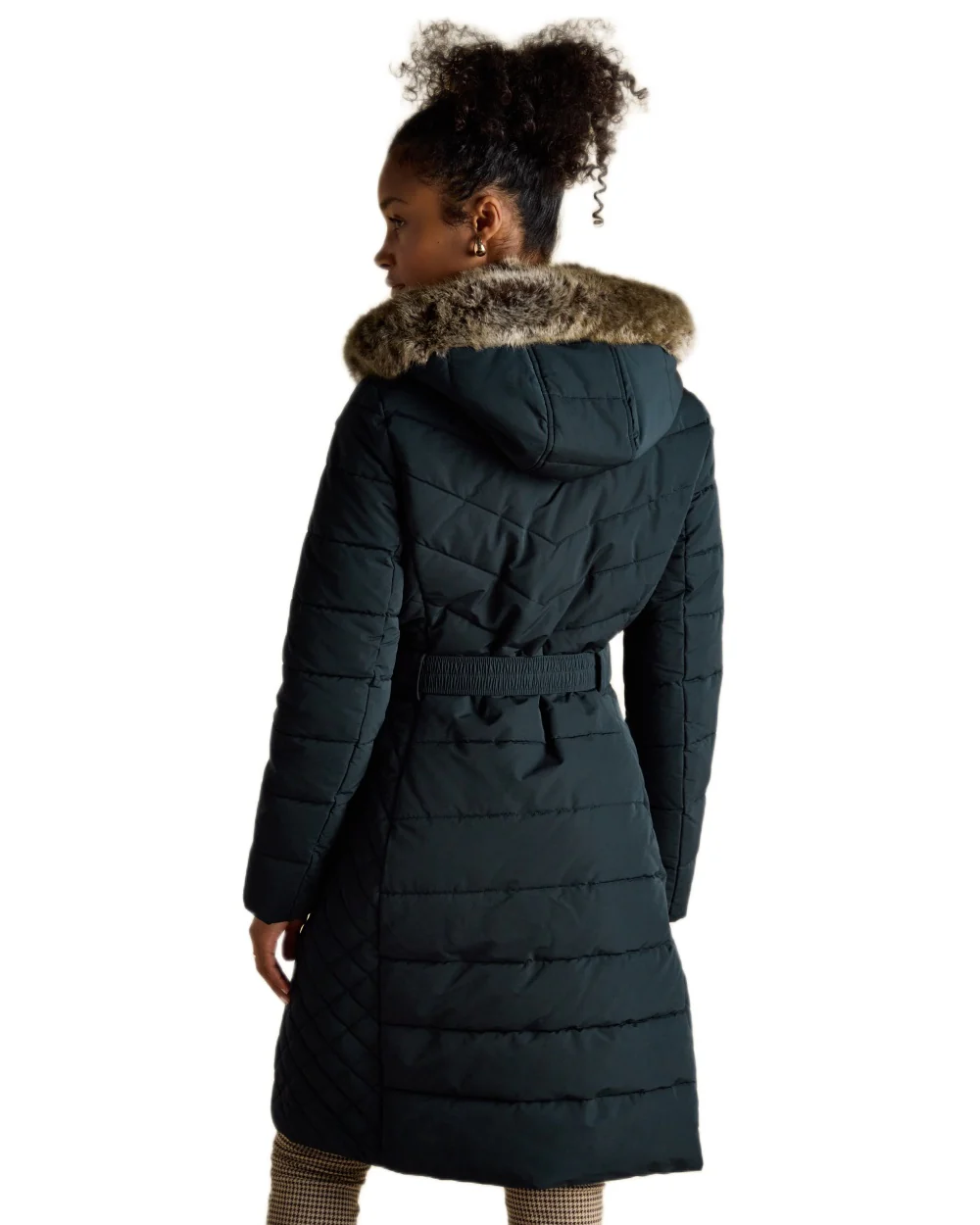Joules Womens Aspen Showerproof Longline Padded Coat - Image 22