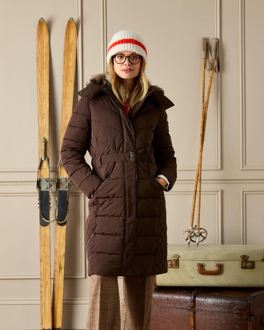 Joules Womens Aspen Showerproof Longline Padded Coat - Image 9