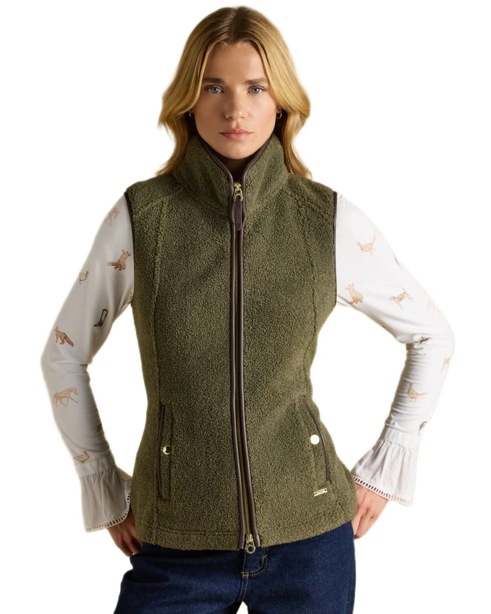 Joules Womens Borg Heritage Fleece Gilet - Image 10
