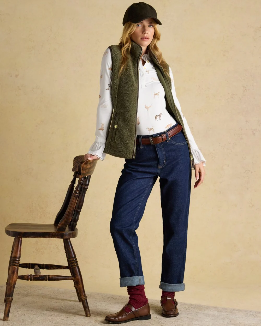 Joules Womens Borg Heritage Fleece Gilet - Image 11
