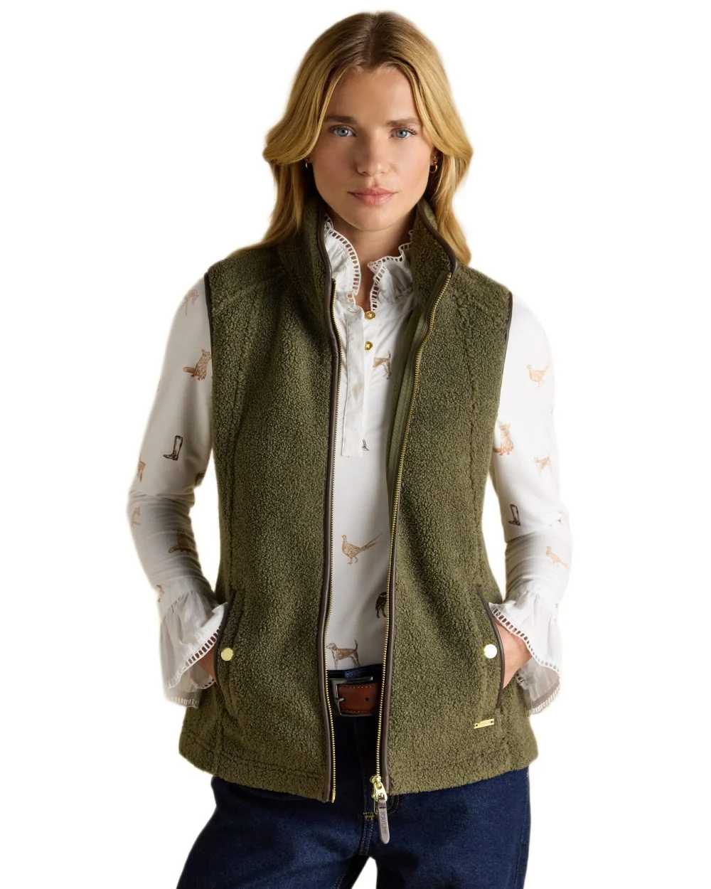 Joules Womens Borg Heritage Fleece Gilet - Image 15