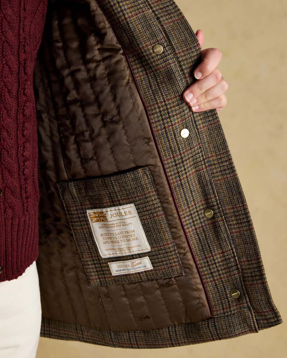 Joules Womens Contemporary Tweed Fieldcoat - Image 7