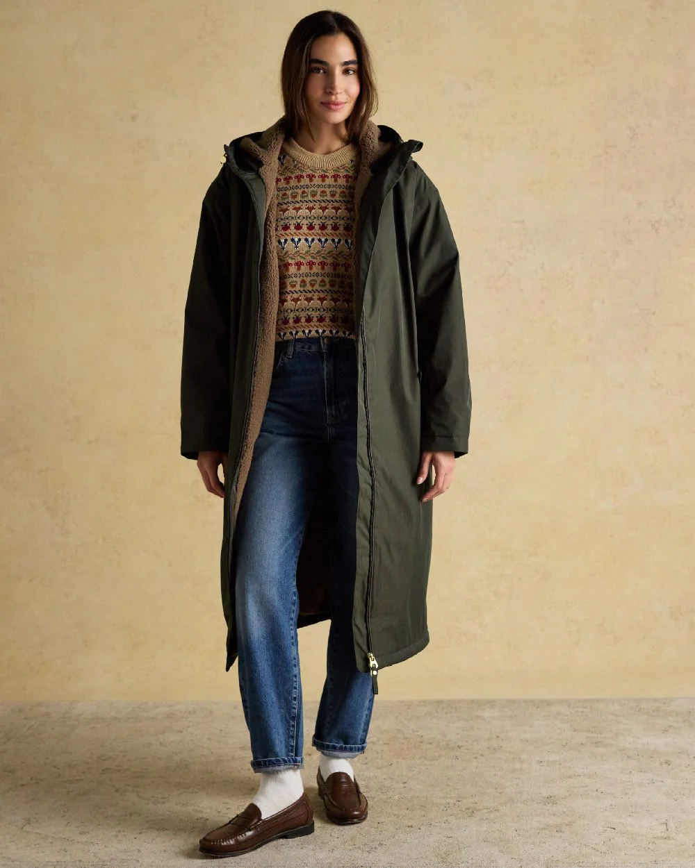Joules Womens Coverall Oversized Fleece Lined Waterproof Coat - Image 14