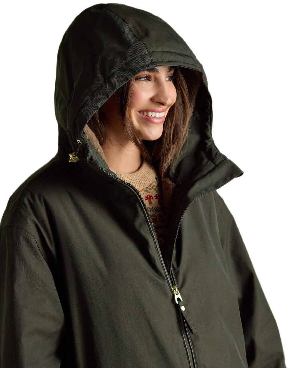 Joules Womens Coverall Oversized Fleece Lined Waterproof Coat - Image 17