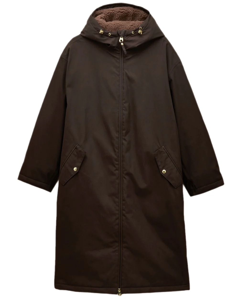 Joules Womens Coverall Oversized Fleece Lined Waterproof Coat - Image 3