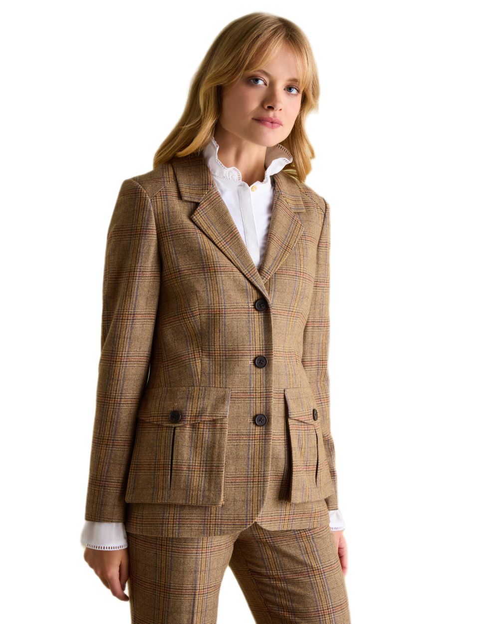Joules Womens Foxley Tweed Suit Blazer - Image 2