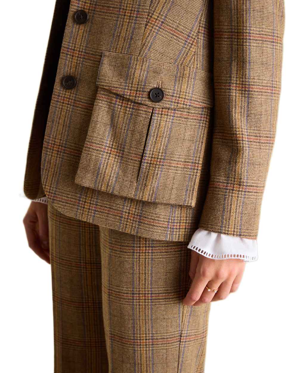 Joules Womens Foxley Tweed Suit Blazer - Image 6