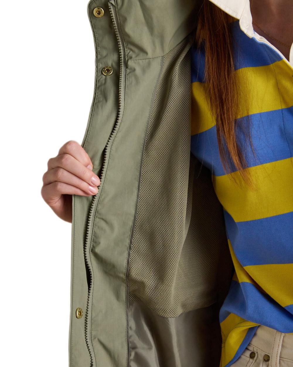 Joules Womens Hensley Waterproof Longline Coat With Packable Hood - Image 5