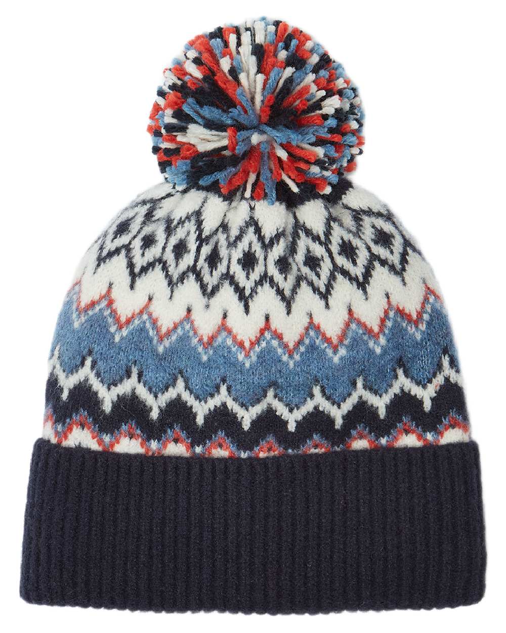 Joules Womens Kara Fairisle Bobble Hat - Image 3