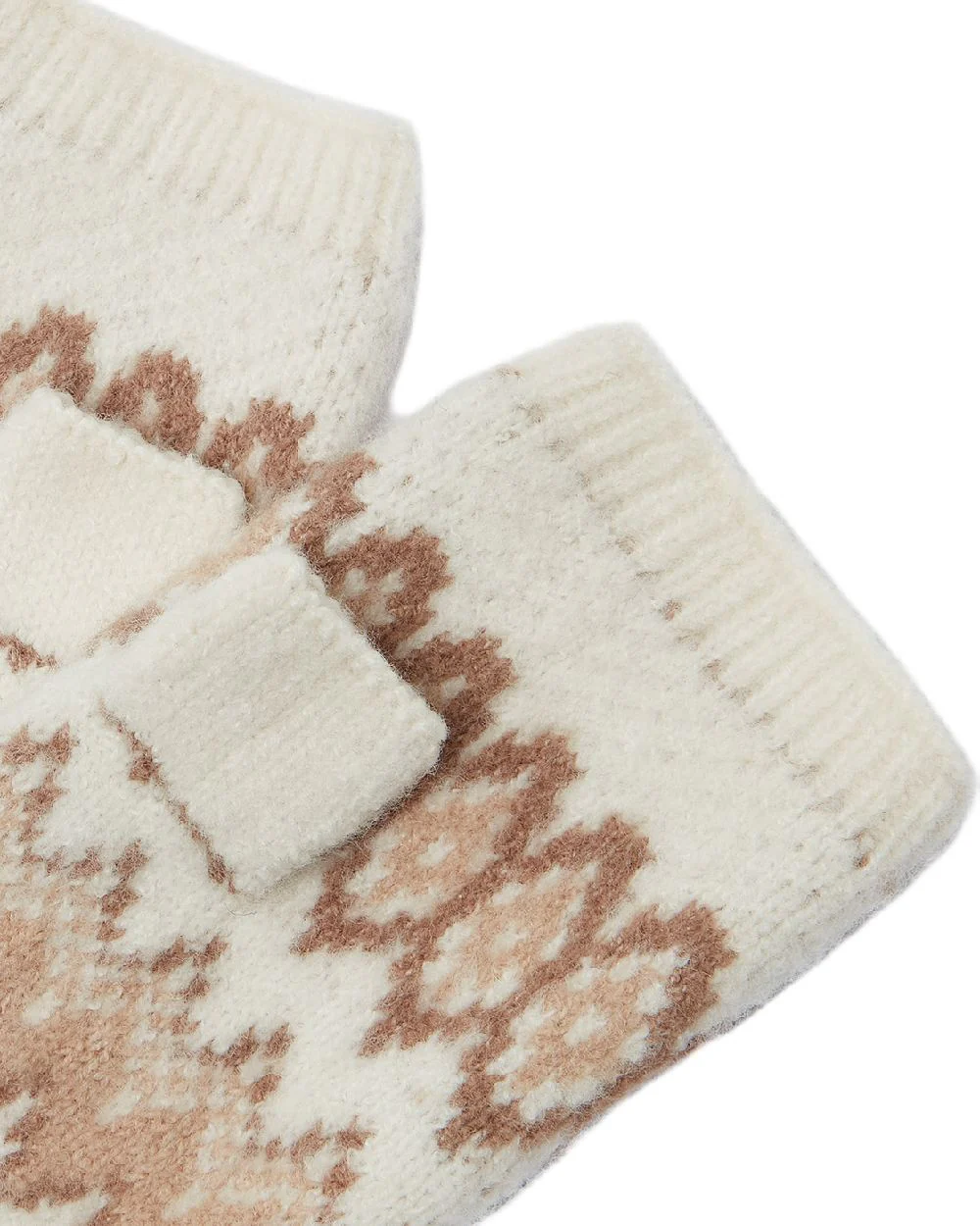 Joules Womens Kara Fairisle Fingerless Gloves - Image 3