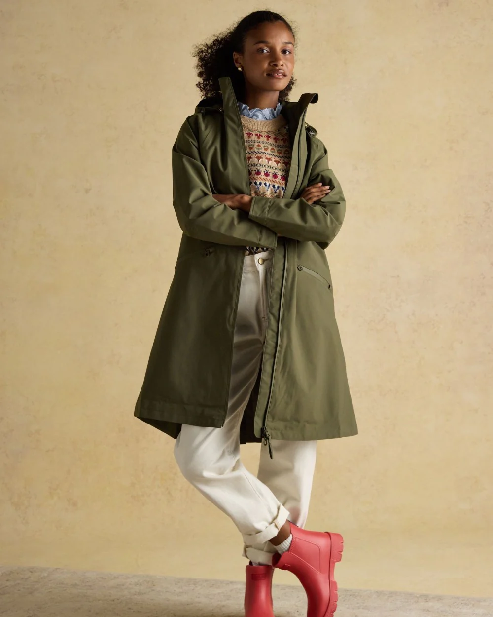 Joules Womens Rainaway Waterproof Longline Raincoat - Image 11