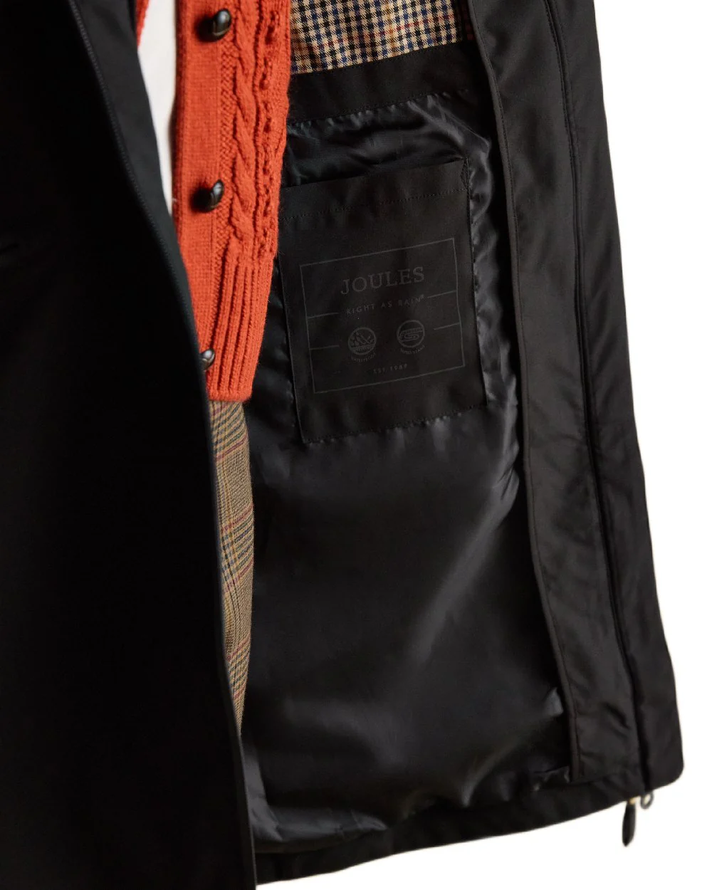 Joules Womens Rainaway Waterproof Longline Raincoat - Image 7