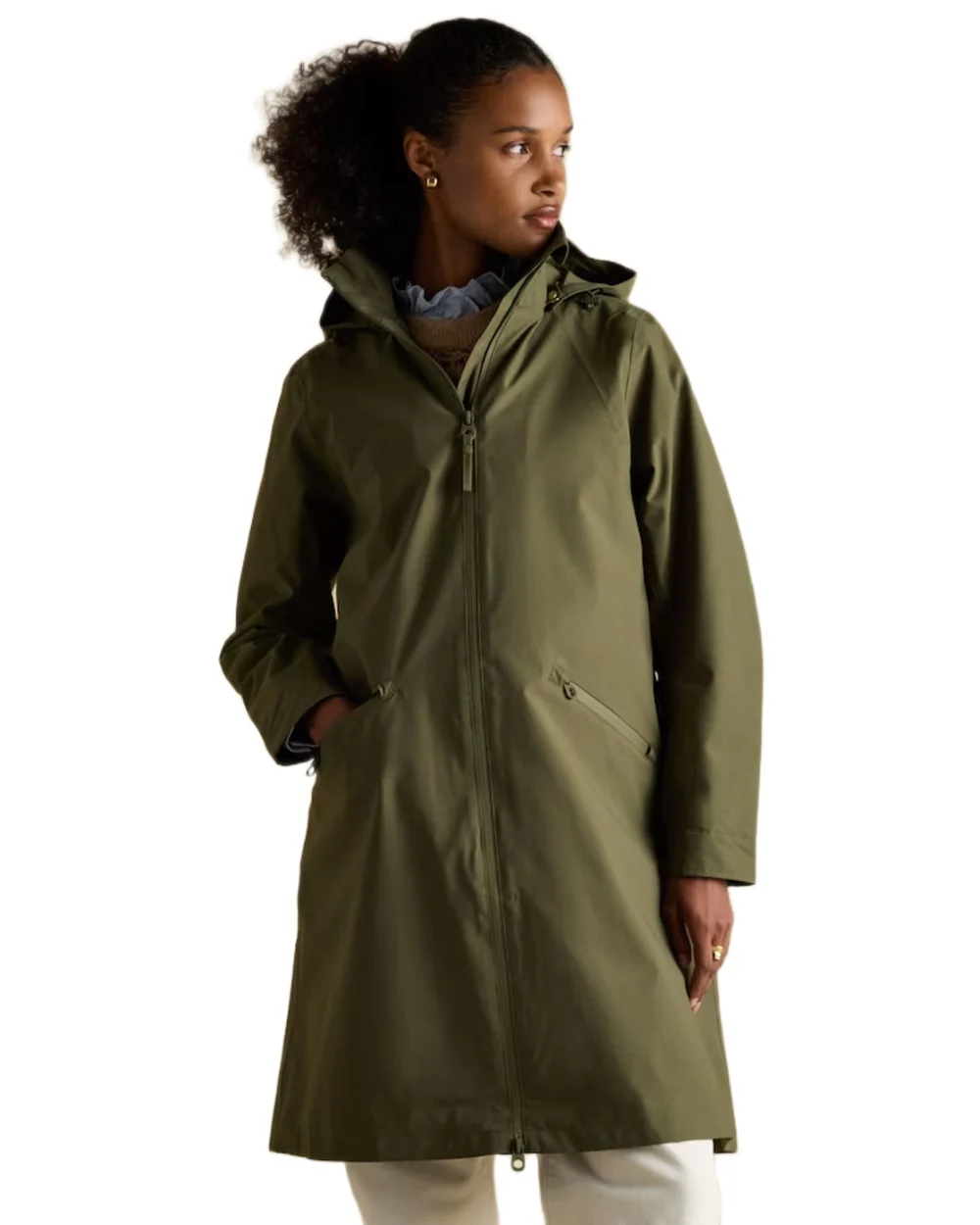 Joules Womens Rainaway Waterproof Longline Raincoat - Image 9