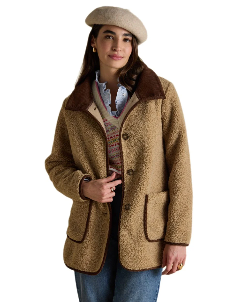 Joules Womens Sadie Longline Fleece Jacket - Image 4