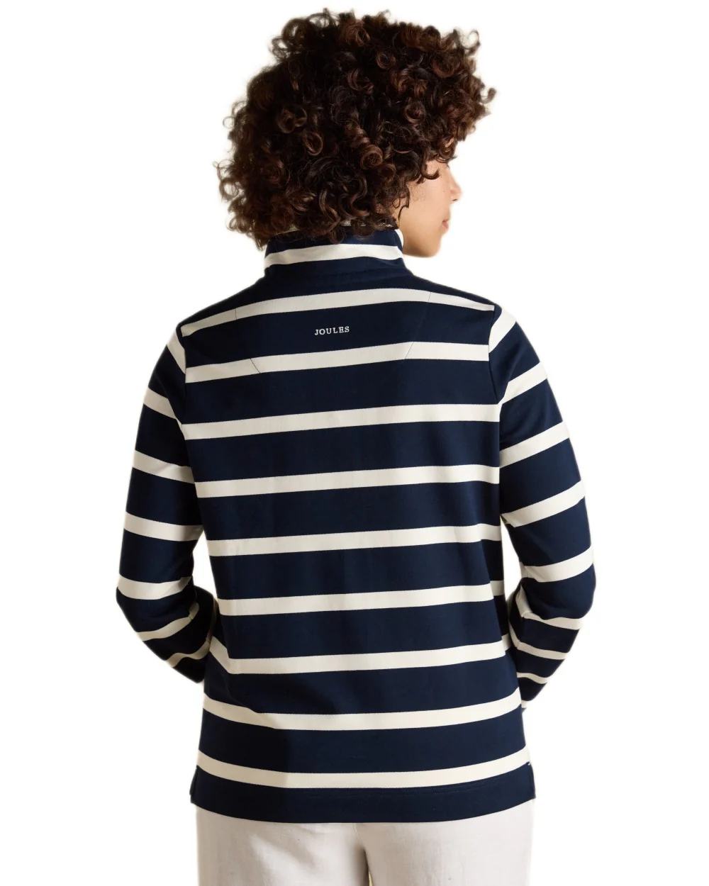 Joules Womens Saunton Striped Cotton Blend Sweatshirt - Image 4