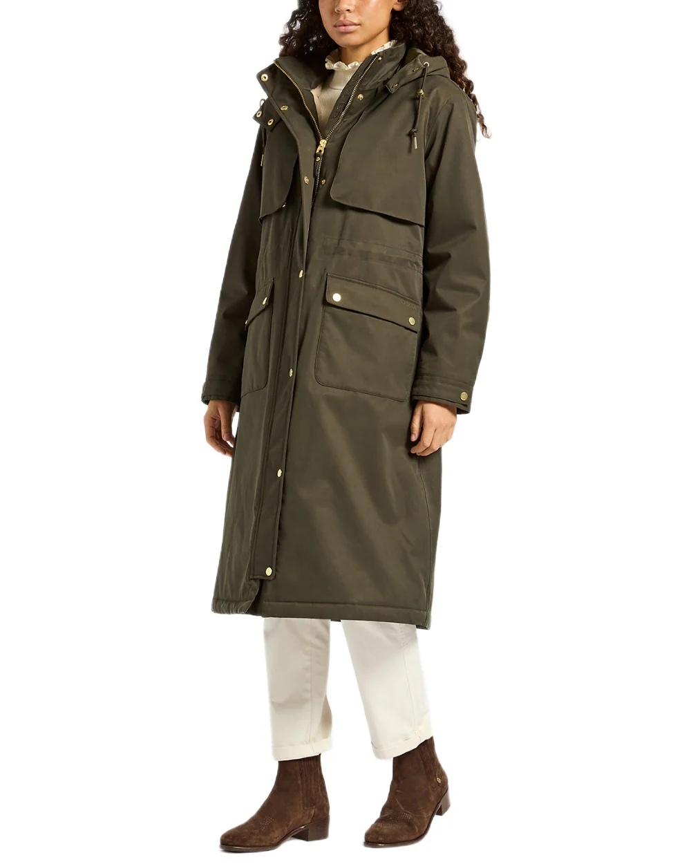 Joules Womens Warmwell Waterproof Fleece Lined Raincoat - Image 2