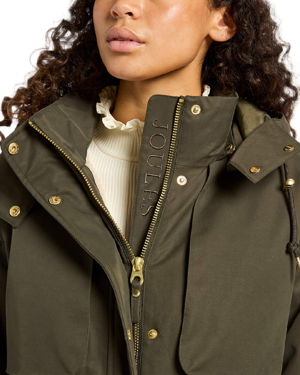 Joules Womens Warmwell Waterproof Fleece Lined Raincoat - Image 4