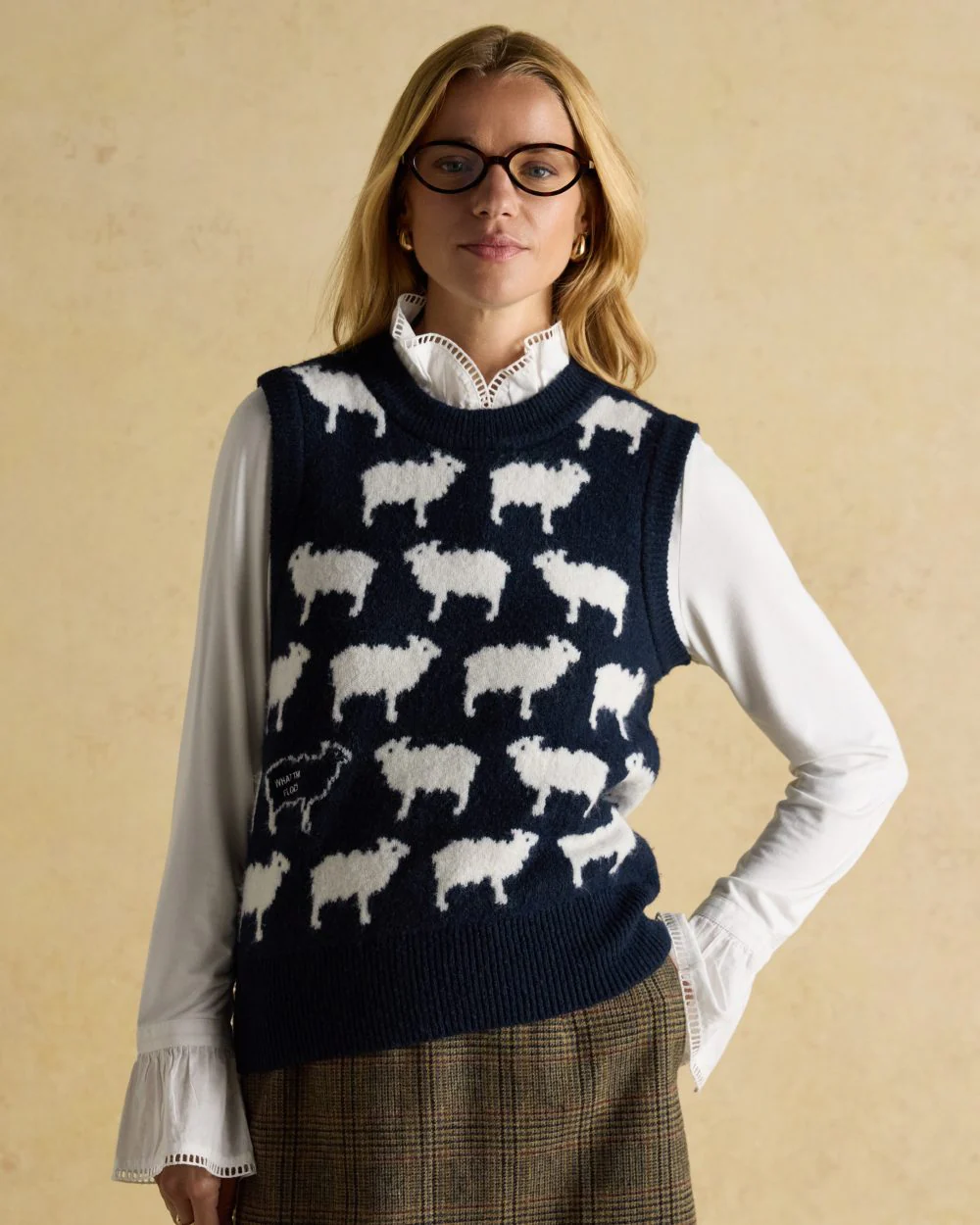 Joules Womens What The Flock Intarsia Knitted Vest - Image 2