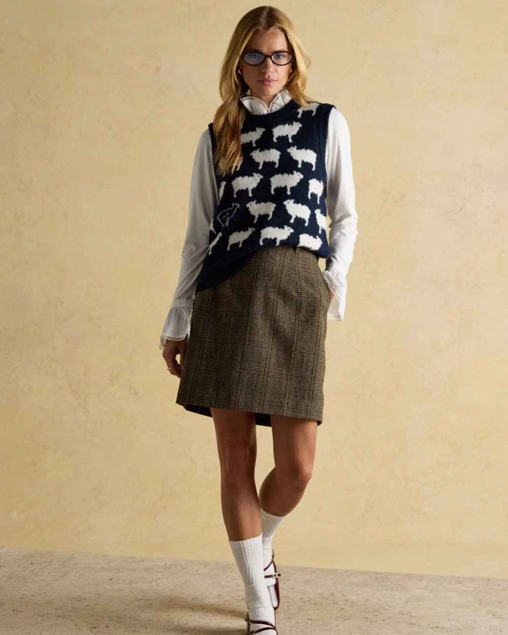 Joules Womens What The Flock Intarsia Knitted Vest - Image 3