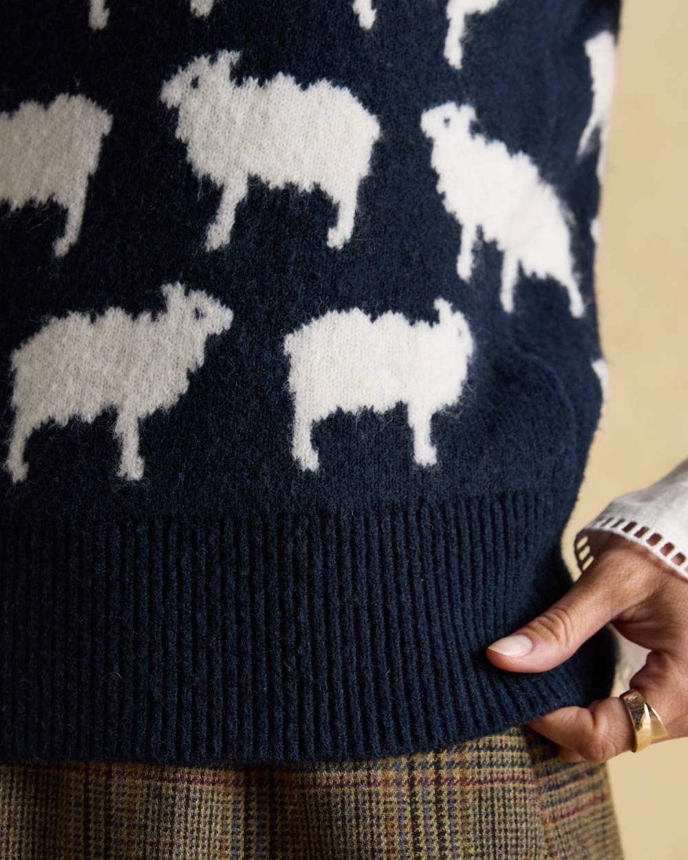 Joules Womens What The Flock Intarsia Knitted Vest - Image 5