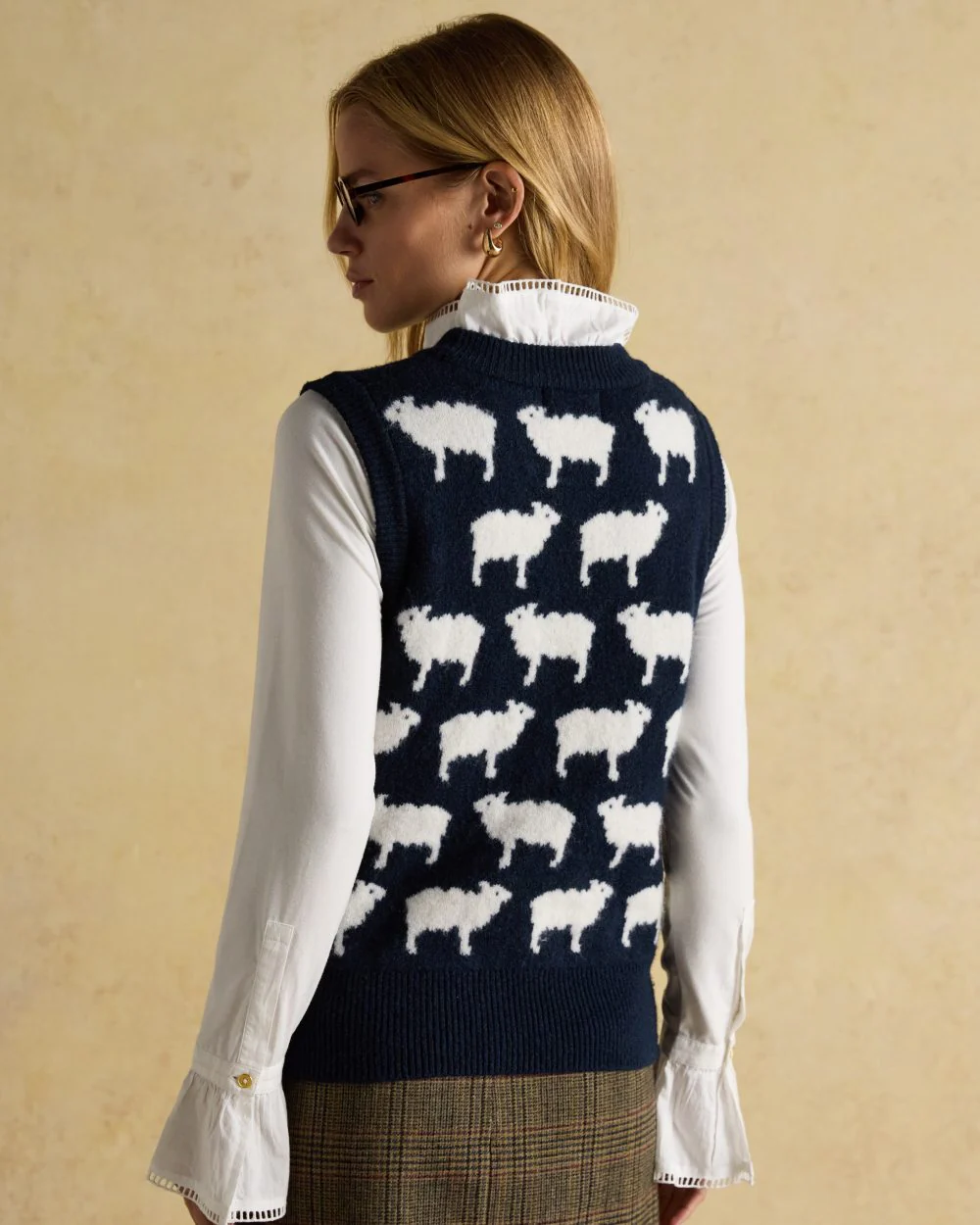 Joules Womens What The Flock Intarsia Knitted Vest - Image 6