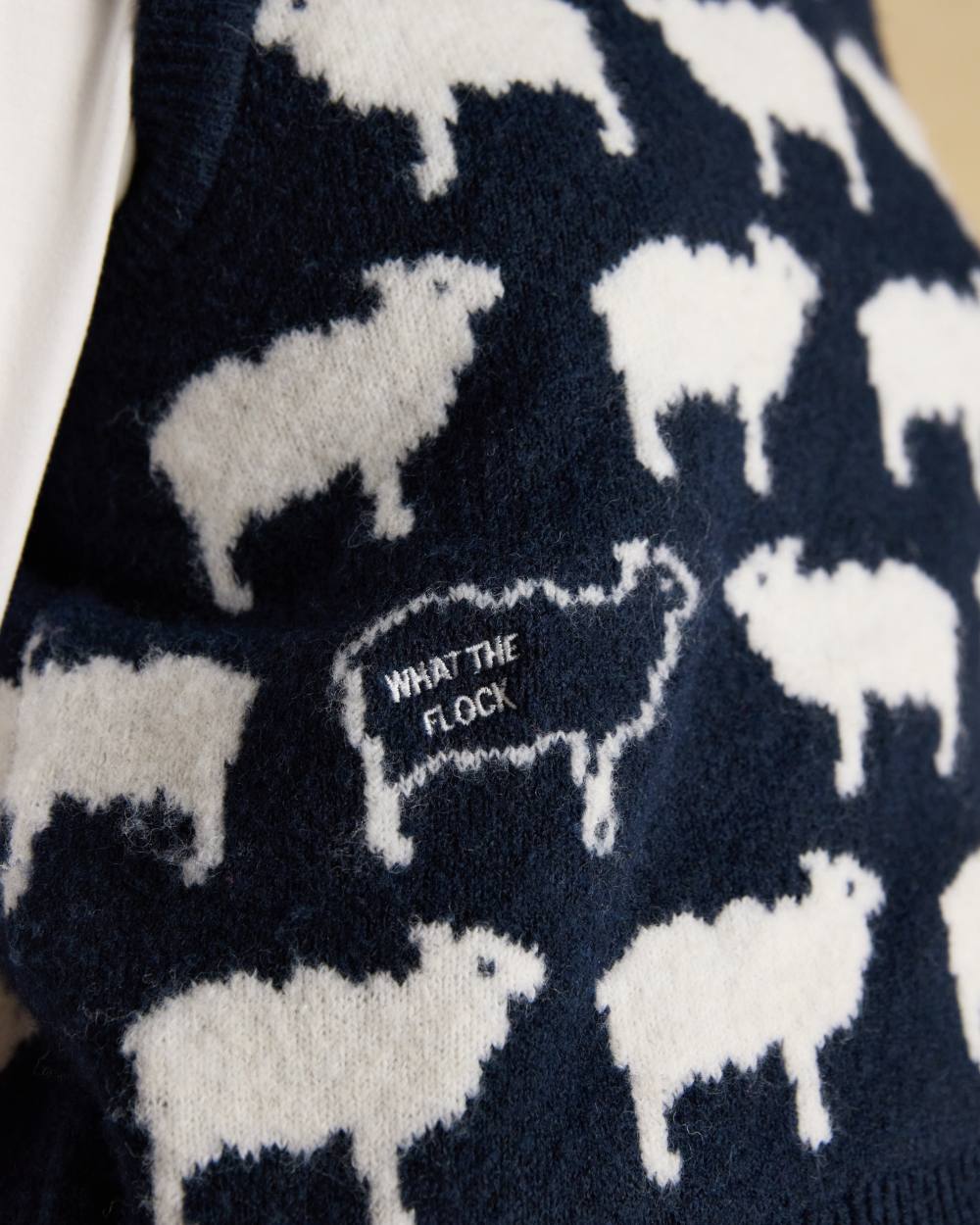 Joules Womens What The Flock Intarsia Knitted Vest - Image 7